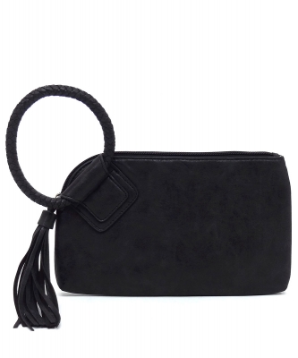 Fashion Cuff Handle Tassel Wristlet Clutch BP204 BLACK /
